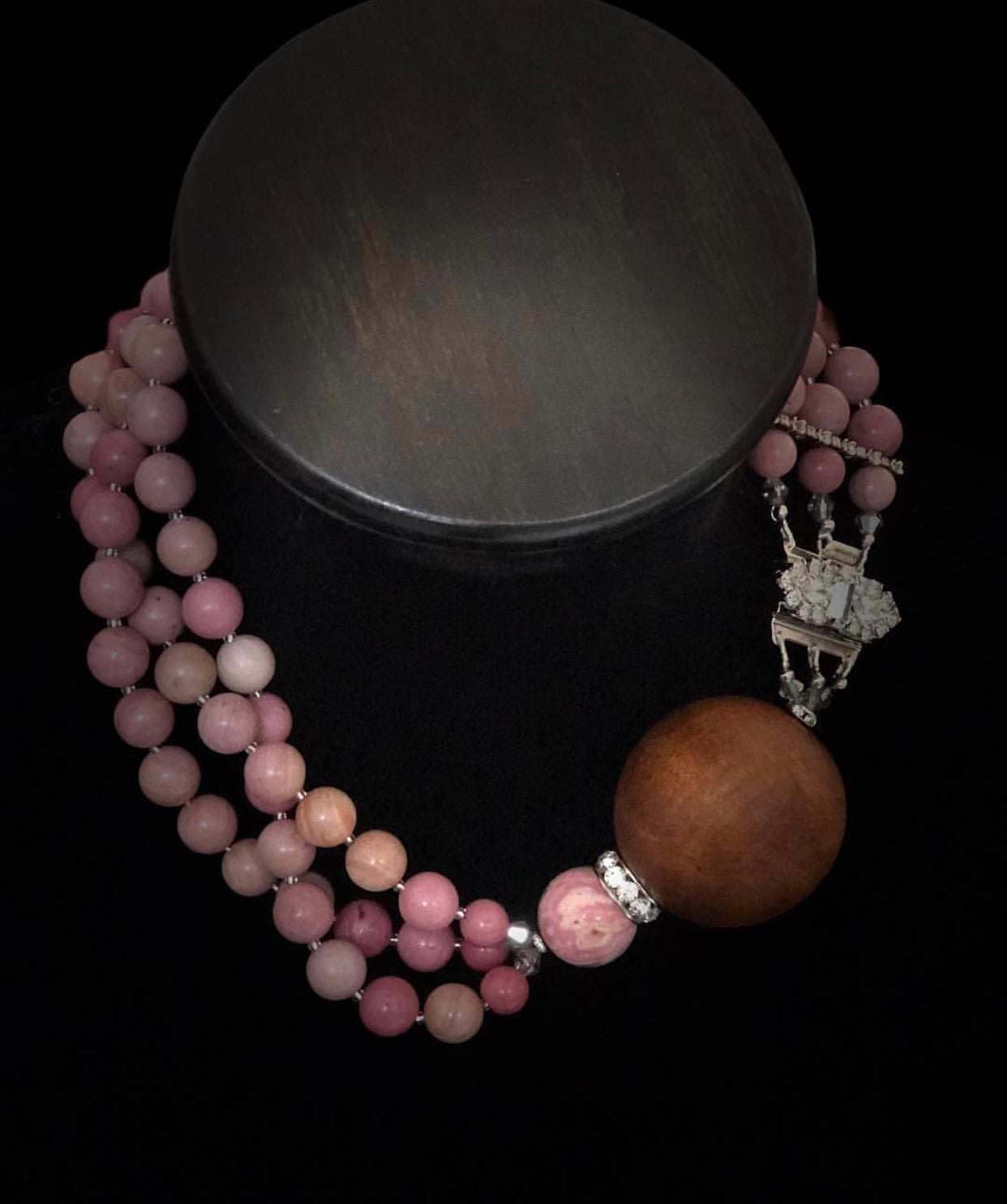 Collar Hortensia en piedras naturales